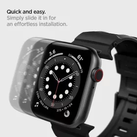   Spigen Rugged  Apple Watch 3 / 4 / 5 / 6 / 7 / 8 / SE (38 / 40 /41 mm) szíj matt fekete