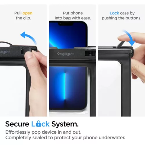 Spigen A601 vízálló univerzális  telefontok fekete-8809811860788 6 kép