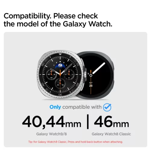  Samsung Galaxy Watch 9/8 46mm/44mm/40mm Spigen Modern Fit 316L rozsda-8800337247411 9 kép
