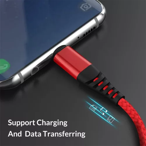 BeeGeek SMAN42-1M USB/USB-C(Type-C) 1m fekete töltő kábel- 2 kép