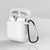AirPods 1/2 szilikon tok karabinerrel fehér- 2 kép