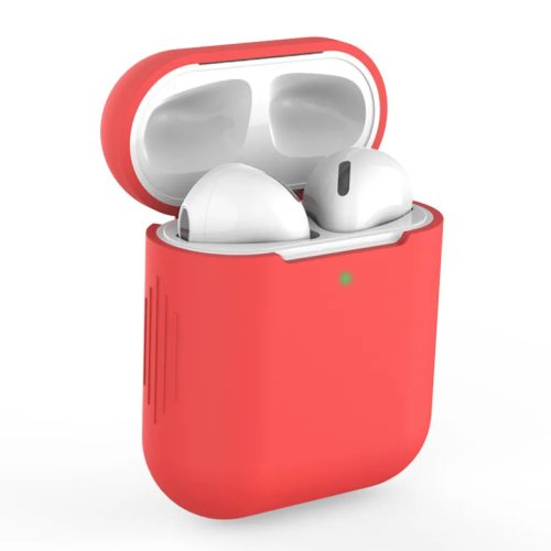 AirPods 1/2 szilikon tok piros- 1 kép
