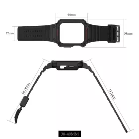 Apple Watch 4/5/6/7/8/SE (38/40/41mm) Rugged Armor óraszíj és tok �- 2 kép