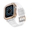 Apple Watch 4/5/6/7/8/SE (42/44/45mm) Rugged Armor óraszíj és tok áttetsző-rose gold