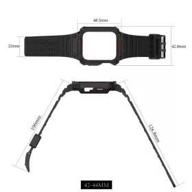 Apple Watch 4/5/6/7/8/SE (42/44/45mm) Rugged Armor óraszíj és tok �- 2 kép