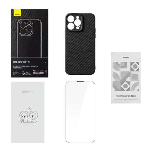 Armored tok iPhone 14 Pro-hoz kompatibilis MagSafe Baseus Synthetic Fi-6932172623142 9 kép