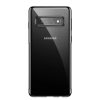 Baseus Shining átlátszó gél tok Samsung S10 fekete metál kerettel