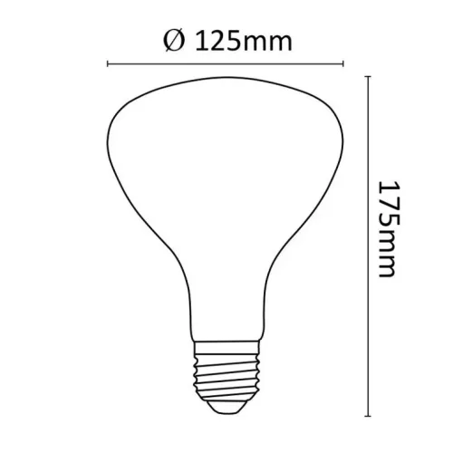 Asalite Infra Izzó Piros R125 E27 150W-5999886547660 3 kép