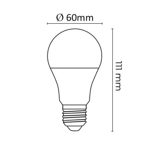 Asalite LED Izzó A60 gömb E27 12W 4000K (1200 lumen)-5999886547806 7 kép