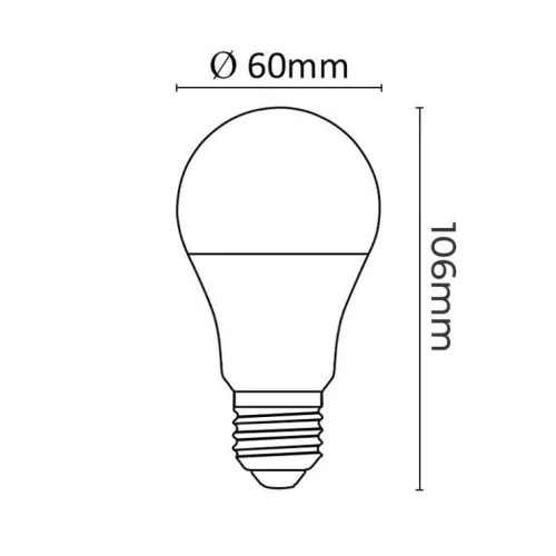 Asalite LED Izzó A60 gömb E27 7W 4000K (630 lumen)-5999886547783 8 kép