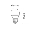 Asalite LED Izzó G45 mini gömb E27 6W 4000K (510 lumen)-5999886547974 4 kép