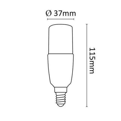 Asalite LED Izzó T37 stick E14 7W 3000K (600 lumen)-5999565663650 3 kép
