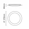 Asalite LED Mennyezeti Lámpa EMMA 72W 3000K/4000K/6500K (6120 lumen) -5999565664169 10 kép