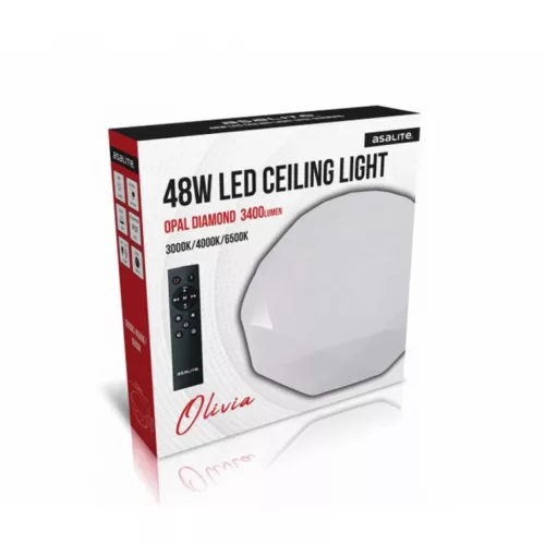 Asalite LED Mennyezeti Lámpa OLIVIA 48W 3000K/4000K/6500K (3400 lumen-5999565664183 9 kép