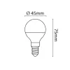 Asalite LED Izzó G45 mini gömb E14 6W 3000K (510 lumen)-5999565664473 3 kép