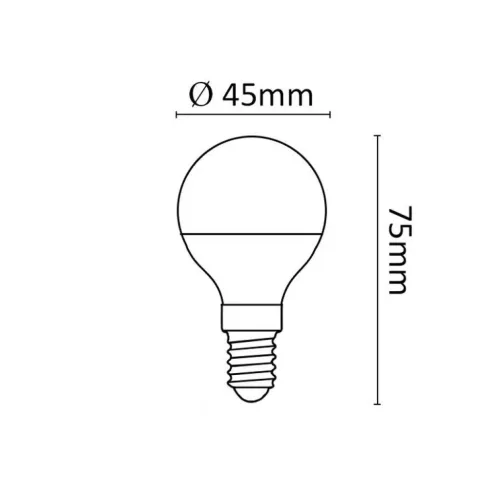 Asalite LED Izzó G45 mini gömb E14 6W 3000K (510 lumen)-5999565664473 3 kép