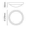 Asalite LED Cseppálló Lámpa IP65 24W 4000K (1800 lumen) Kerek-5999565664831 3 kép