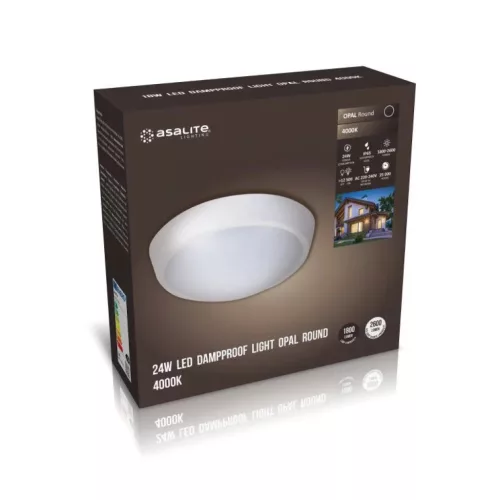 Asalite LED Cseppálló Lámpa IP65 24W 4000K (1800 lumen) Kerek-5999565664831 5 kép