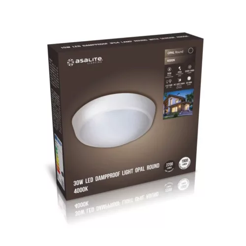 Asalite LED Cseppálló Lámpa IP65 30W 4000K (2200 lumen) Kerek-5999565664855 5 kép