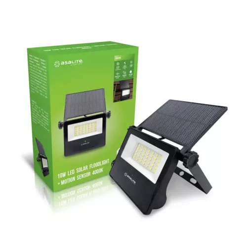 Asalite LED Napelemes Lámpa Slim 10W 4000K (1300 lumen)+Mozgásérzé-5999565665746 3 kép