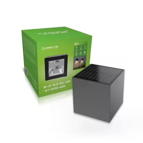 Asalite Napelemes Kültéri Lámpa IP44 3W 4000K (200 lumen) + Mikróh-5999565666262 3 kép