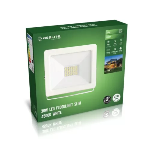 Asalite LED Fehér Reflektor Slim 30W 4500K (2700 lumen)-5999565666101 3 kép