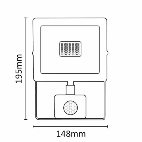 Asalite LED Fehér Reflektor Slim 30W 4500K (2700 lumen) + Mozgásérz-5999565666125 5 kép