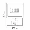 Asalite LED Fehér Reflektor Slim 50W 4500K (4500 lumen) + Mozgásérz-5999565666163 5 kép