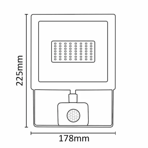 Asalite LED Fehér Reflektor Slim 50W 4500K (4500 lumen) + Mozgásérz-5999565666163 5 kép