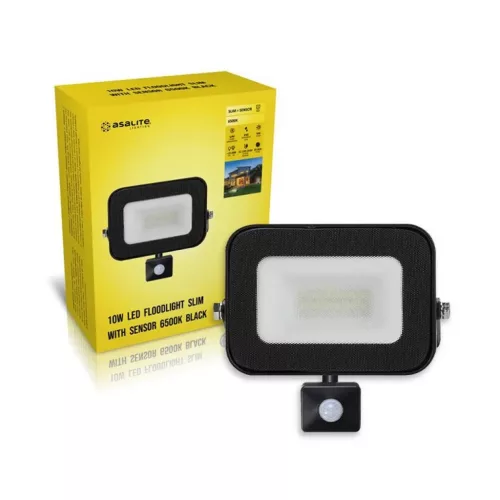 Asalite LED Reflektor Slim 10W 4500K (900 lumen) + Mozgásérzékelő -5999565666798 2 kép