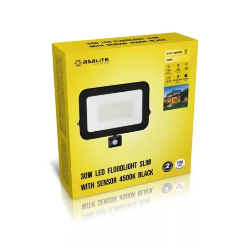Asalite LED Reflektor Slim 30W 4500K (2700 lumen) + Mozgásérzékelő-5999565666873 3 kép