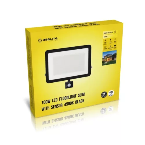 Asalite LED Reflektor Slim 100W 4500K (9000 lumen) + Mozgásérzékel�-5999565666958 3 kép