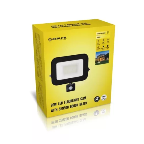Asalite LED Reflektor Slim 20W 6500K (1800 lumen) + Mozgásérzékelő-5999565666859 3 kép