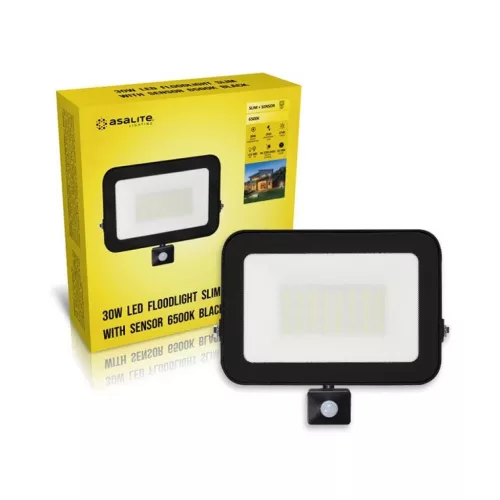 Asalite LED Reflektor Slim 30W 6500K (2700 lumen) + Mozgásérzékelő-5999565666897 2 kép