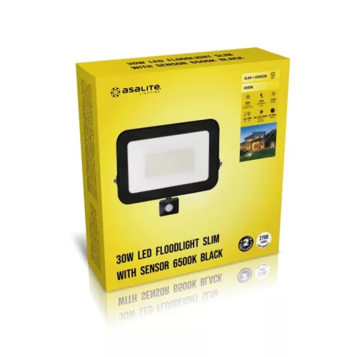 Asalite LED Reflektor Slim 30W 6500K (2700 lumen) + Mozgásérzékelő-5999565666897 3 kép