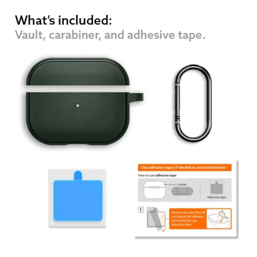 Airpods Pro 1 Caseology Vault tok Midnight green-819617026736 1 kép