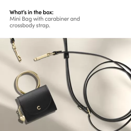 AirPods 3 Spigen Cyrill Mini Bag bőr tok fekete (ASD02158)-8809756640308 2 kép