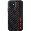  iPhone 11 / Xr 6.1" fekete/fekete Audi Carbon Fiber Stripe keménytok AUS-TPUPCIP11-R8/D1-BK