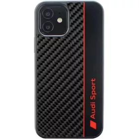    iPhone 11 / Xr 6.1" fekete/fekete Audi Carbon Fiber Stripe keménytok AUS-TPUPCIP11-R8/D1-BK