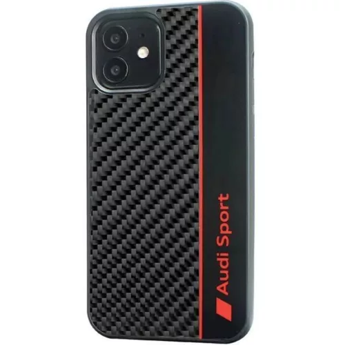  iPhone 11 / Xr 6.1" fekete/fekete Audi Carbon Fiber Stripe keménytok-6955250224864 2 kép