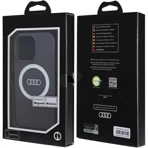  iPhone 13 Pro / 13 Fekete Audi IML Nagy Logós MagSafe tok-6955250227254 7 kép
