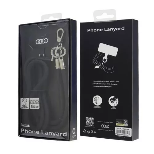 Audi Crossbody Leash Univerzális 120cm x 6mm - Fekete-6955250228305 3 kép