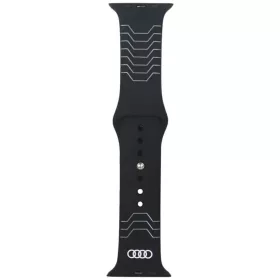   Audi Geometric Pattern szilikon óraszíj Apple Watch 44 / 45 / 46 / 49 mm - fekete,