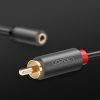  2xRCA kábel (Cinch) jack 3.5 mm 25cm fekete UGREEN AV102-6957303815616 7 kép