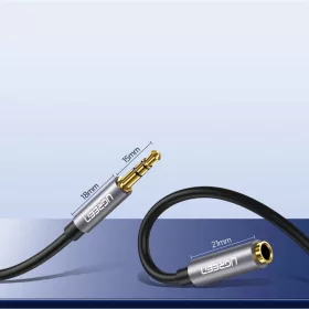Ugreen AV118 AUX Jack audio adapter 3.5mm 2m fekete (AV118 10594)-6957303815944 2 kép