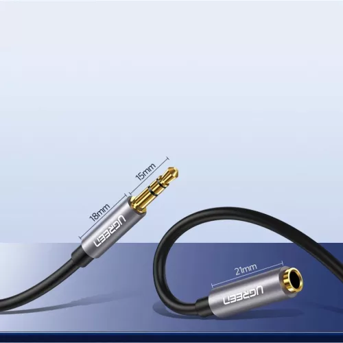 Ugreen AV118 AUX Jack audio adapter 3.5mm 2m fekete (AV118 10594)-6957303815944 2 kép