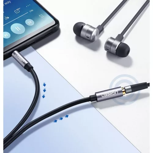 Ugreen AV118 AUX Jack audio adapter 3.5mm 2m fekete (AV118 10594)-6957303815944 7 kép