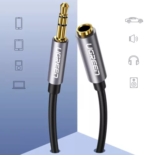 Ugreen AV118 AUX Jack audio adapter 3.5mm 2m fekete (AV118 10594)-6957303815944 8 kép