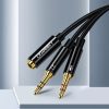 Ugreen 3.5mm elosztó, adapter audio és mikrofon jelre 20Cm fekete (A-6957303828999 3 kép