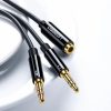 Ugreen 3.5mm elosztó, adapter audio és mikrofon jelre 20Cm fekete (A-6957303828999 8 kép